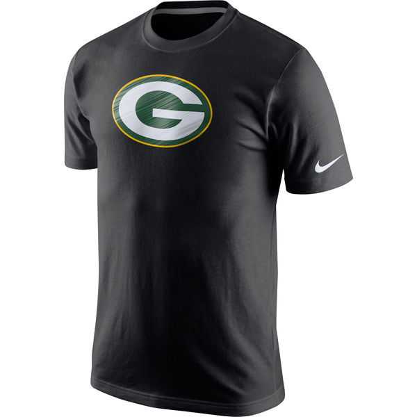 Green Bay Packers Nike Fast Logo WEM T-Shirt - Black,We sell and wholesale Green Bay Packers Nike Fast Logo WEM T-Shirt - Black on line form chian!